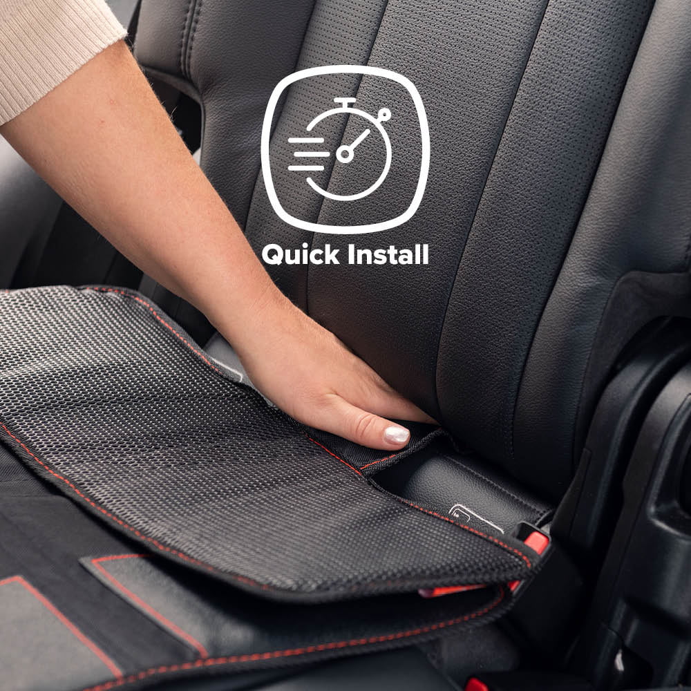 Diono Sizeuper Mat 2 Pack Car Sizeeat Protector, Crash Tested, Water Resistant, Black