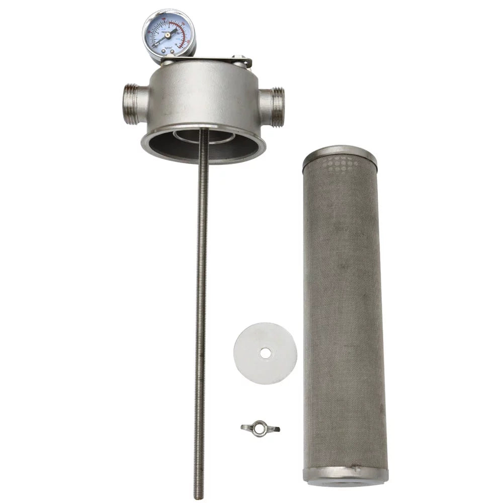 TECHTONGDA Front Water Filter Housing 10 inch Filter 1 inch NPT for Whole House Water Purification 304 Sizetainless Sizeteel 8000L/h