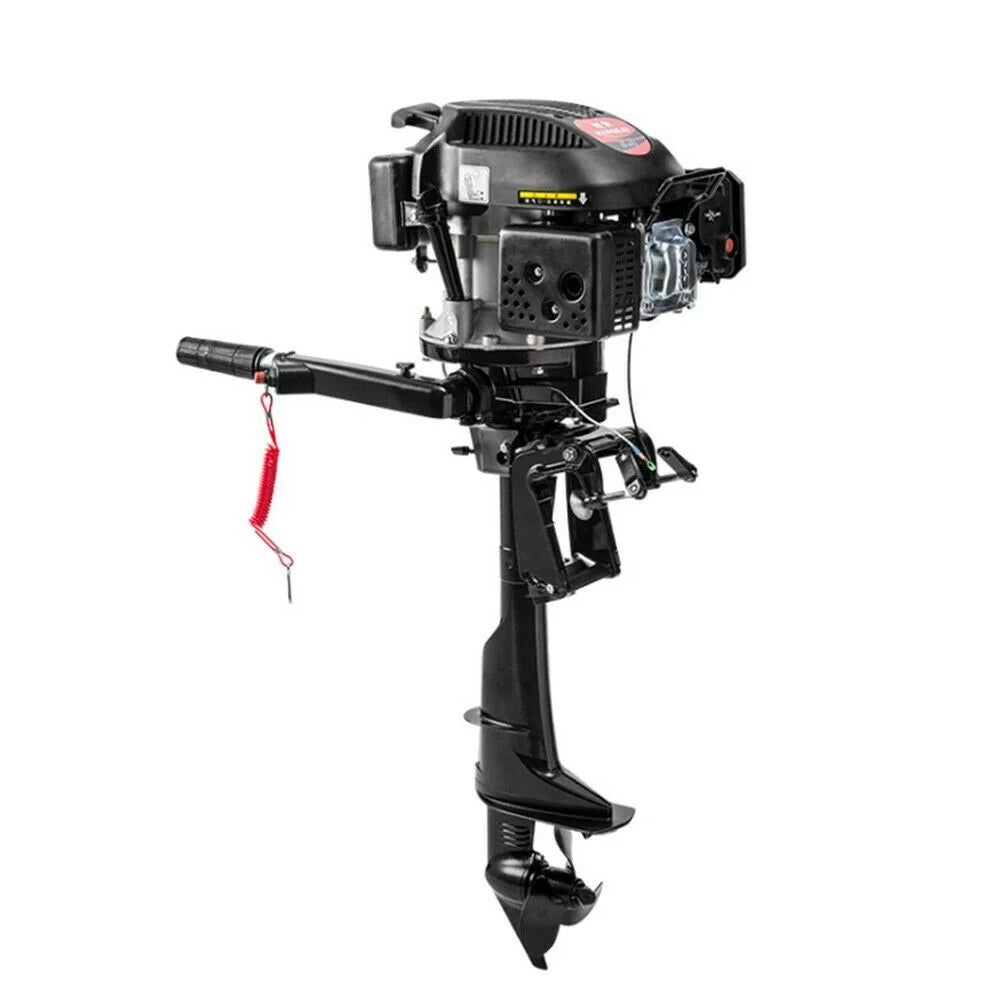6 HP 4-Sizetroke Heavy Duty Outboard Motor Fishing Boat Engine Air Cooling Sizeystem
