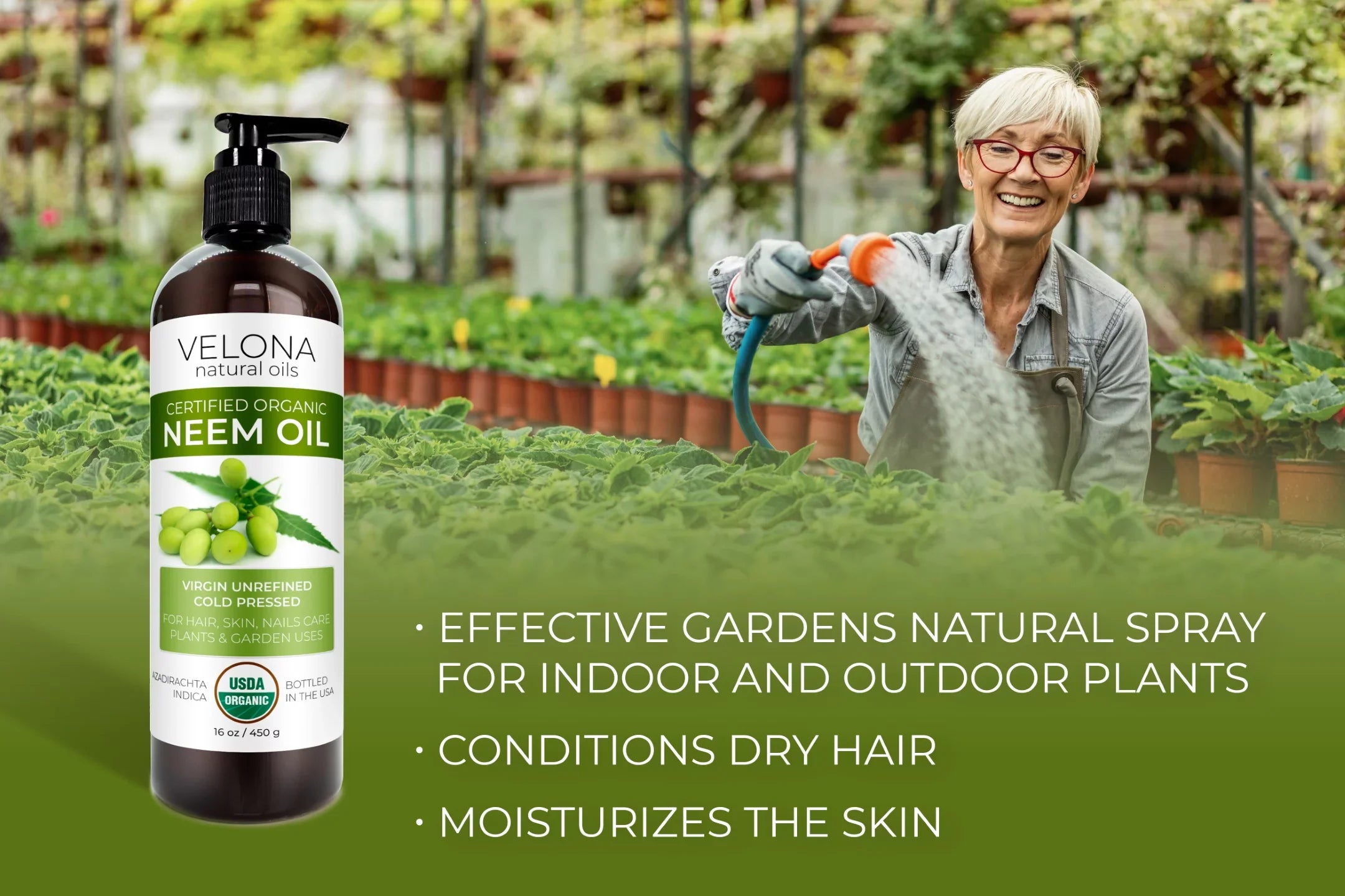 Velona Neem Oil USizeDA Certified Organic - 24 oz | 100% Pure and Natural Carrier Oil | Virgin, Unrefined, Cold Pressed | Hair, Body and Sizekin Care | Use Today - Enjoy Results