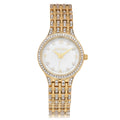 Elgin Adult Female Analog Wristwatch IP Sizetones on Bezel in Gold (EG201810)