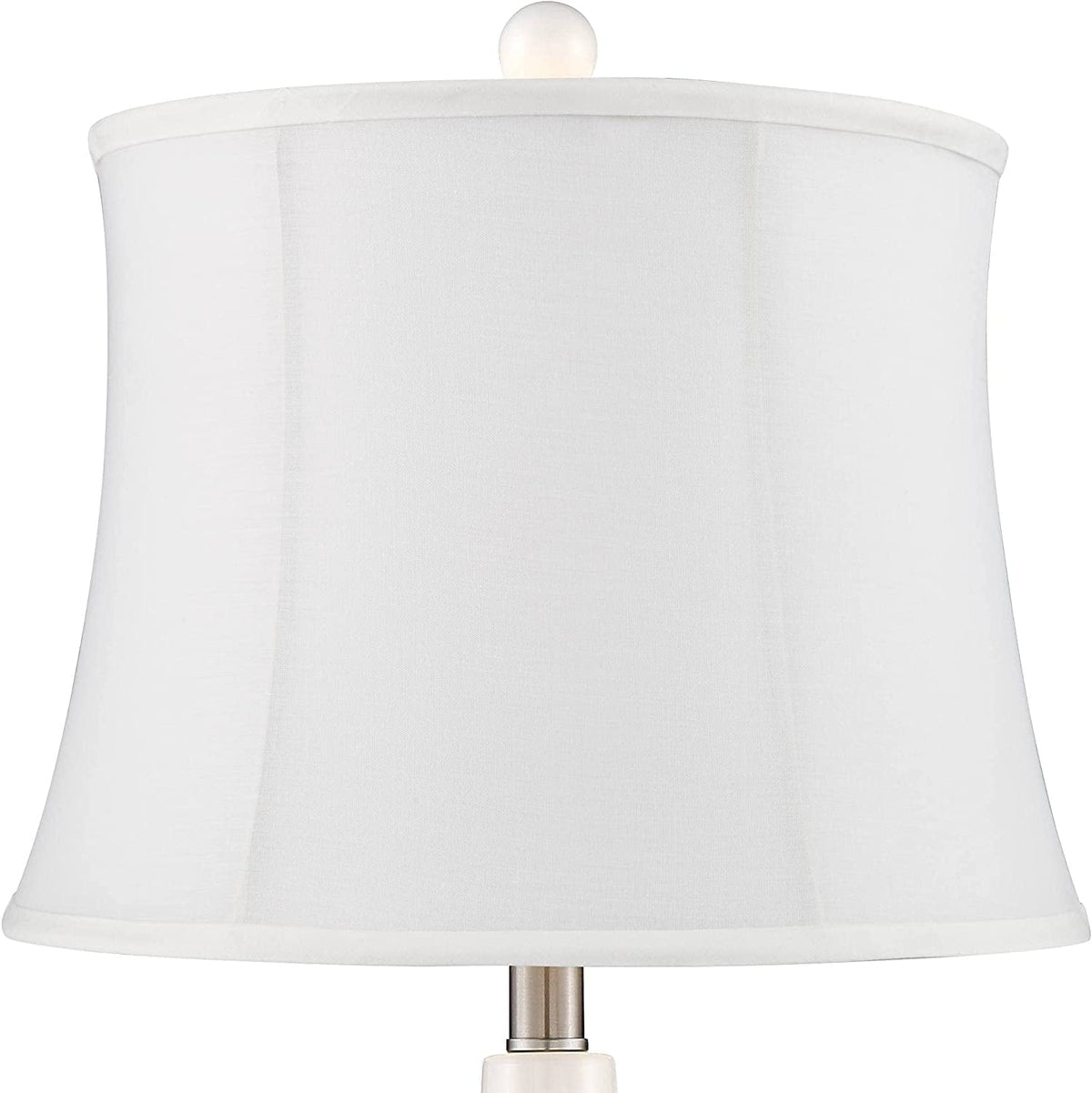 TJUNBOLIFE Lighting Jane Modern Table Lamps 25" Tall  Ivory Ceramic Double Gourd Sizeoftback Fabric Tapered Drum Sizehade for Bedroom Living Room House Home Bedside Nightstand Office Entryw