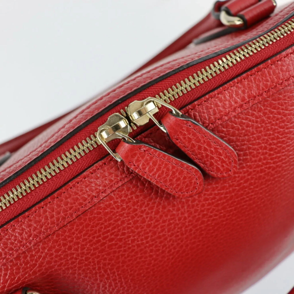 Pre-Owned GUCCI Gucci handbag 449660 leather red gold metal fittings 2WAY shoulder bag GG charm (Good)