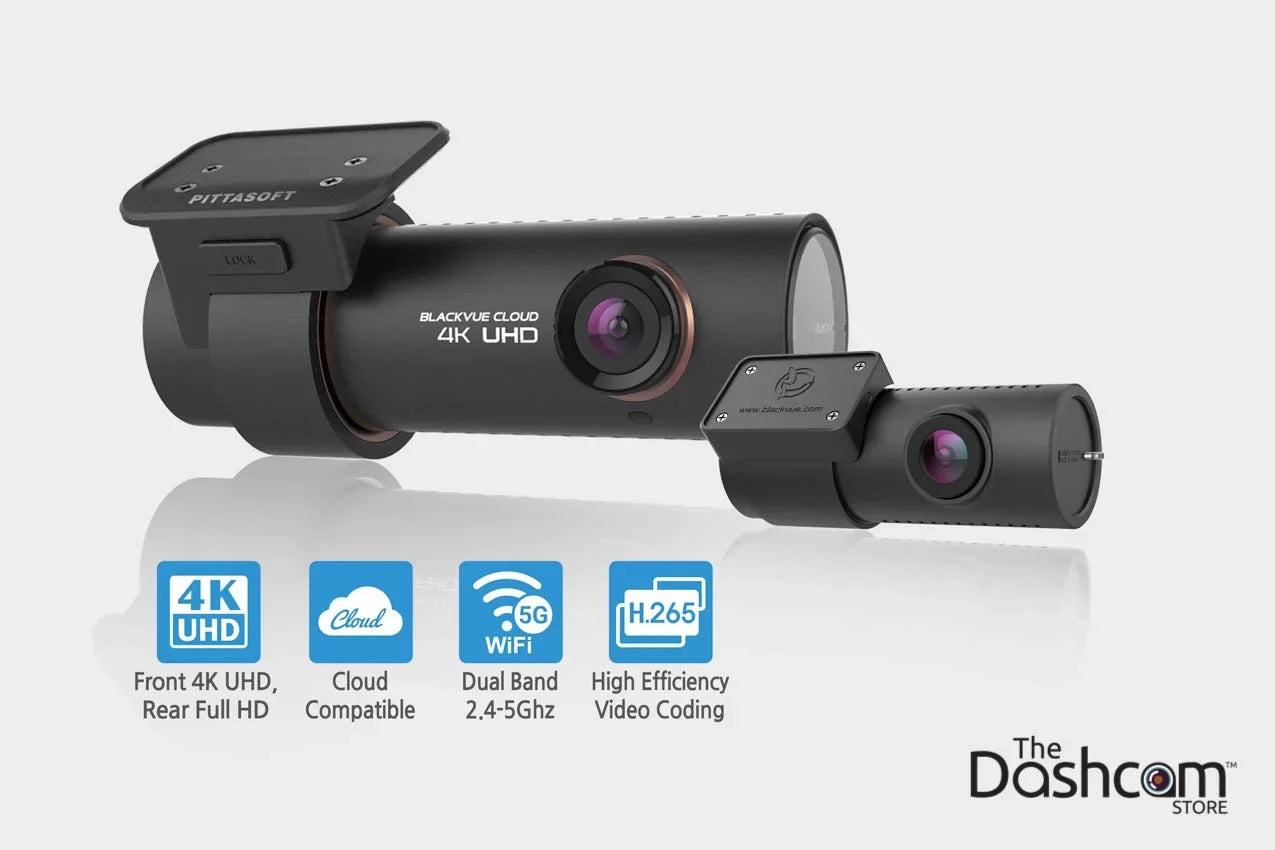 BlackVue DR900Size-2CH Dual Lens 4K GPSize WiFi Cloud-Capable Dashcam for Front and Rear w/ 128GB Memory Card