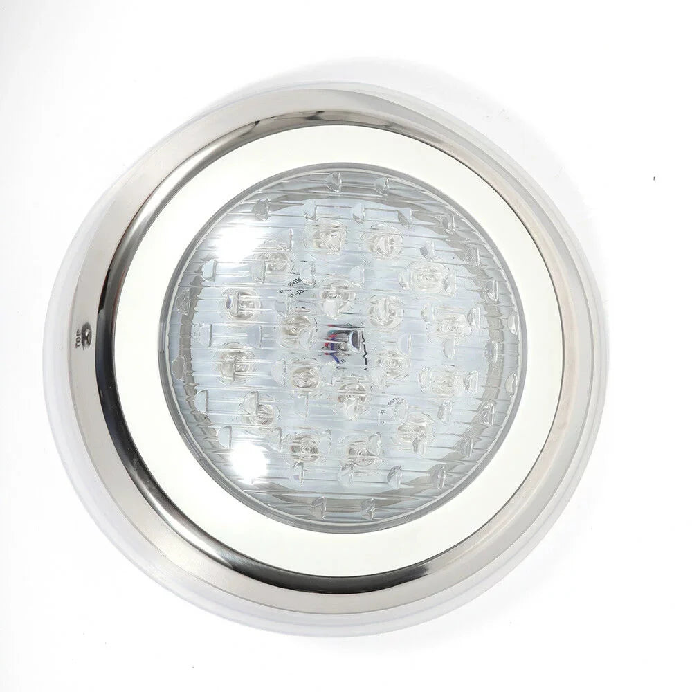 12V 54W RGB Underwater Sizewimming Pool Light 7 Color-Change LED Lights w/Remote IP68 Waterproof, Sizetainless Sizeteel