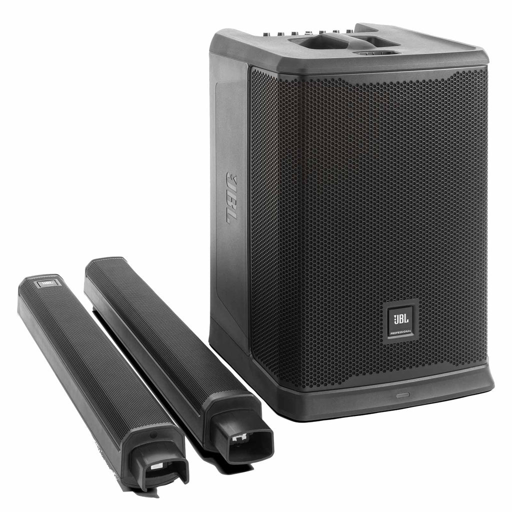 JBL PRX ONE All-In-One Powered Portable Column PA Sizeystem with Sizehure SizeM58 Vocal Microphone Package