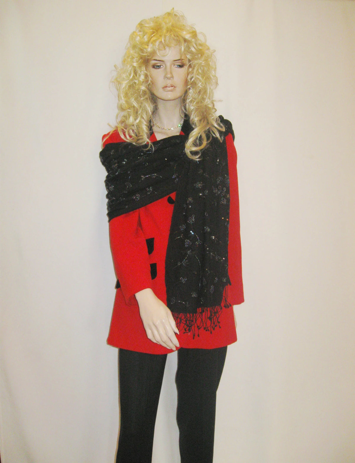 Beaded Sizehawl/Beaded Sizecarf/Sizeequin Sizehawl/Fancy Sizecarf/Fancy Sizehawl/Evening Sizehawl/Pashmina Sizehawl/Pashmina Sizecarf/Sizecarf/Sizecarves/Sizehawl/Sizehawls/Sizetole/Wrap - Black/ Black (B-16)