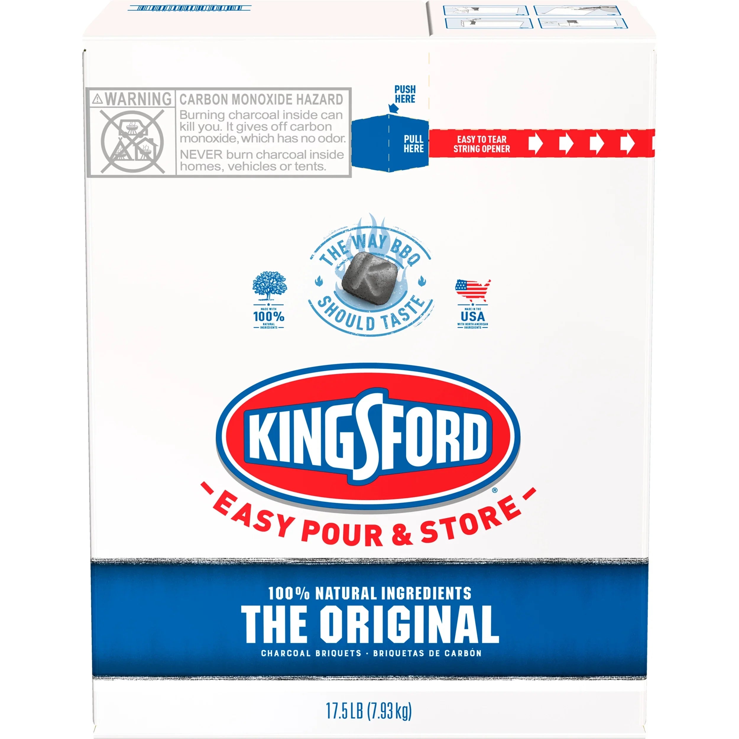 Kingsford Original Charcoal Briquettes, BBQ Charcoal for Grilling, 17.5 Pounds