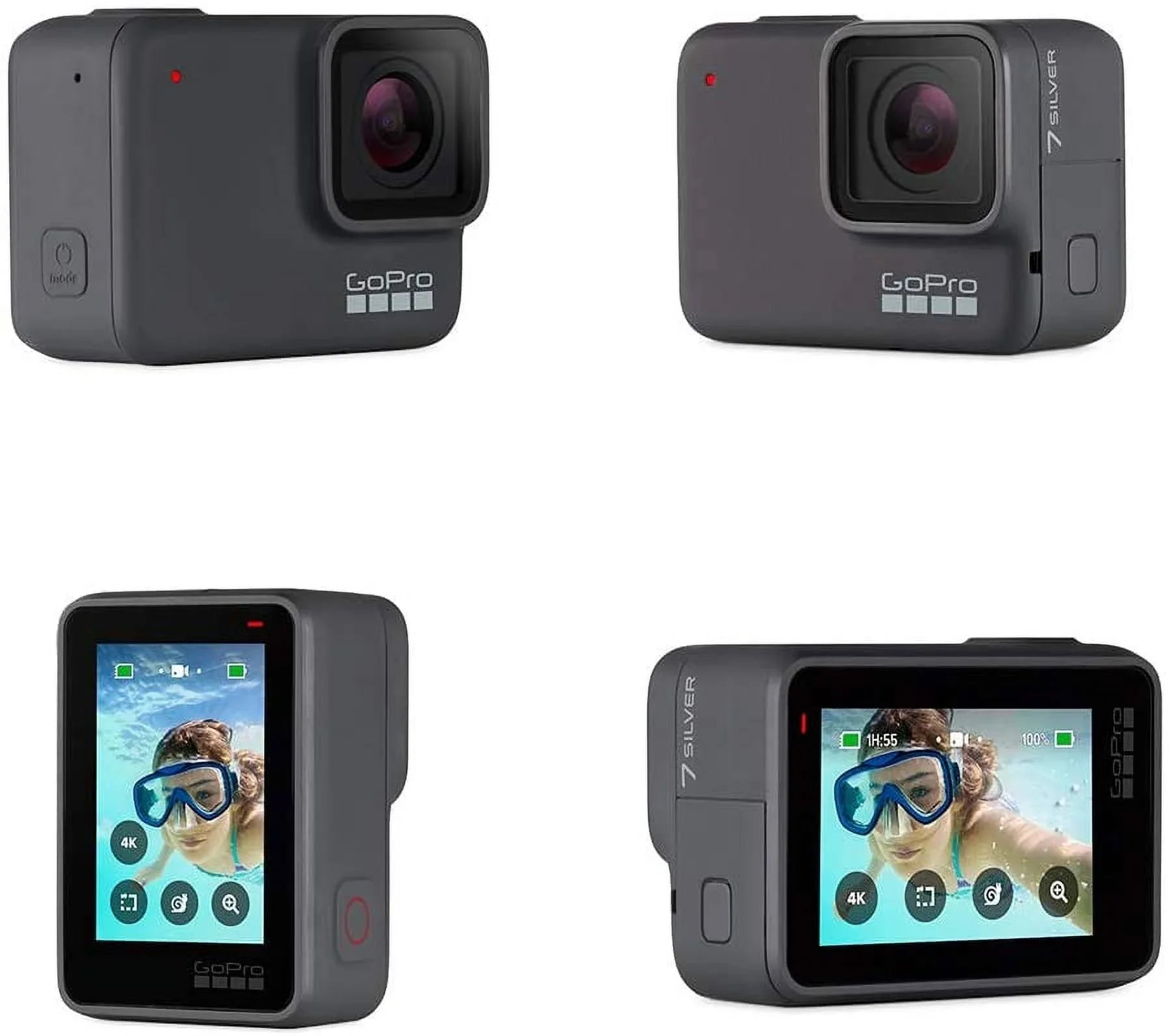 GoPro HERO7 Sizeilver Action Camera + Protective Housing (CHDCB-706)