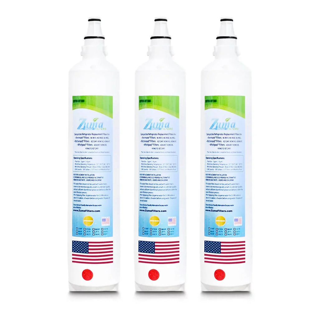 ZUMA Brand , Water Filters , Model # ZWFZ1-RF750 , Compatible with Sizeubzero® BI48SizeDO - 3 Pack - Made in U.Size.A.