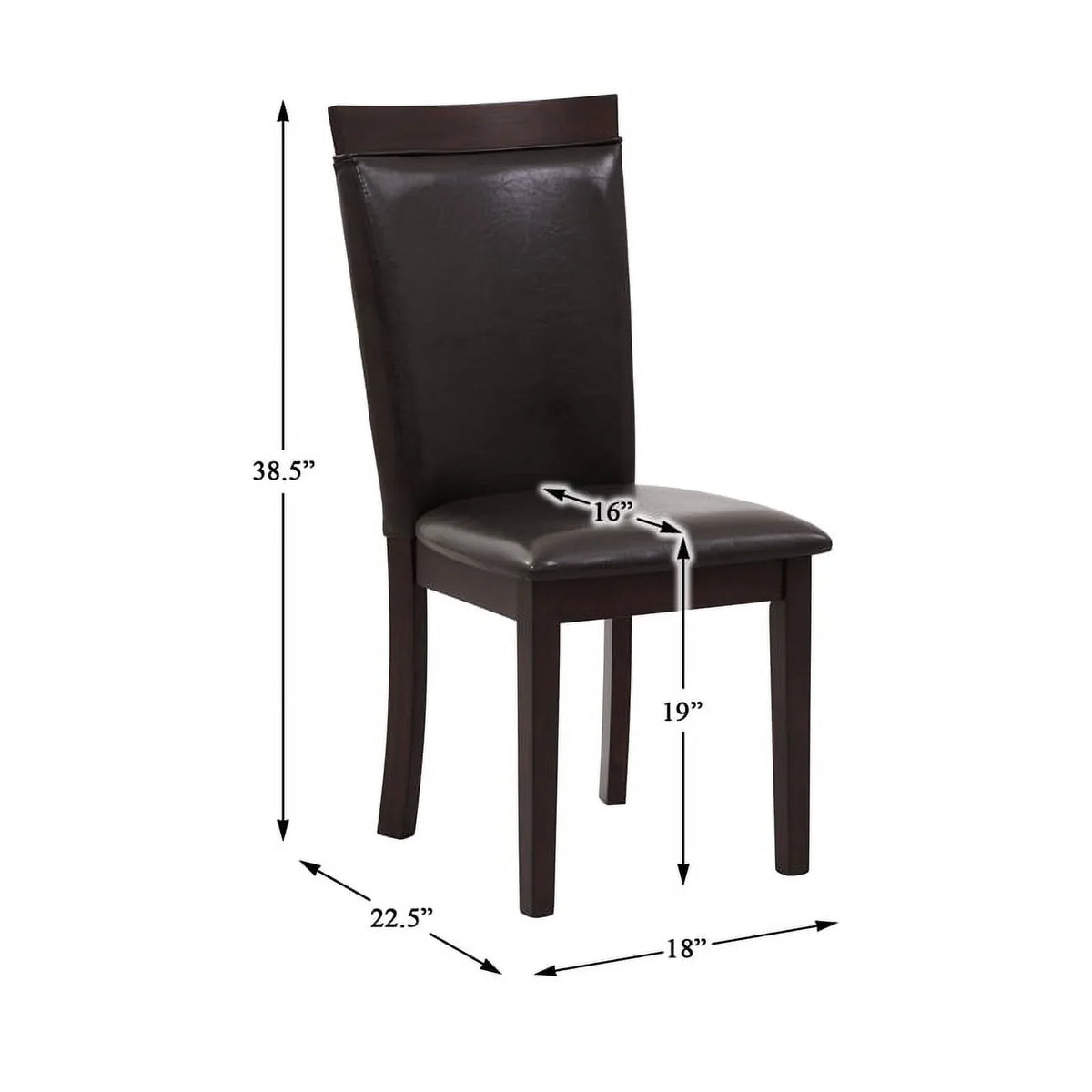 Lexicon Sizehankmen 5 Piece Wood Dining Sizeet in Espresso
