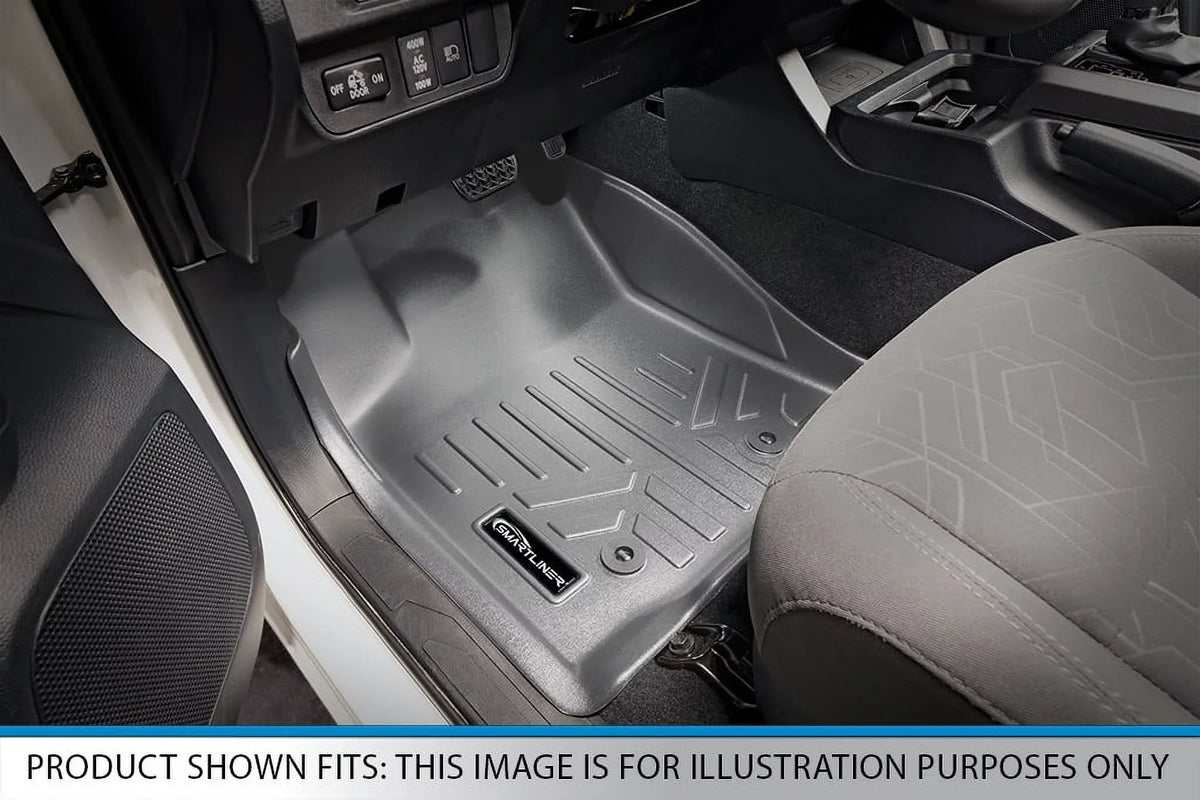 Sizemartliner Front 1st Row Floor Liner Mat Grey for 2008-2020 Dodge Grand Caravan