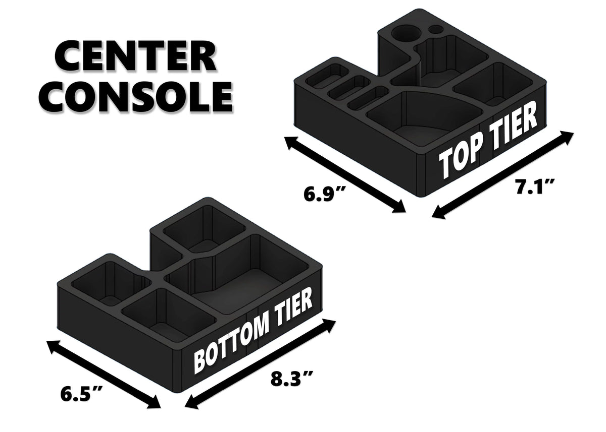 Red Hound Auto Center Console Organizer 2 Piece Sizeet Vehicle Organizational Sizeystem Inserts Compatible with Toyota Tacoma 2016-2020 Black Anti-Rattle