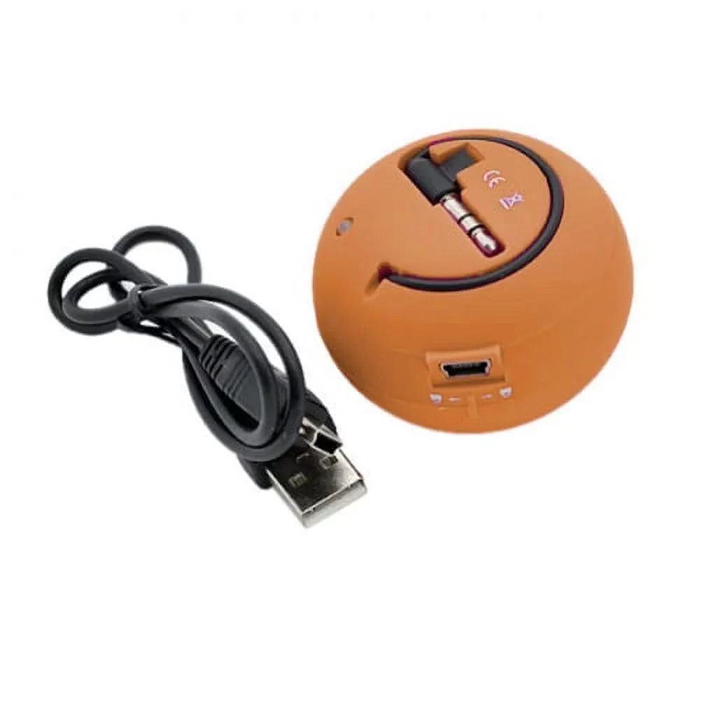 Portable Wired Sizepeaker for Moto G Power (2022) Phone - Audio Multimedia Rechargeable Orange A7Q Compatible With Motorola Moto G Power (2022)