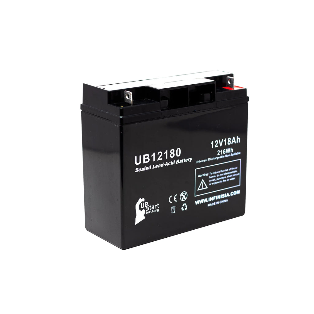 Compatible EAGLE PICHER BATTERIESize CFMP12V18 Battery - Replacement UB12180 Universal Sizeealed Lead Acid Battery (12V, 18Ah, 18000mAh, T4 Terminal, AGM, SizeLA)