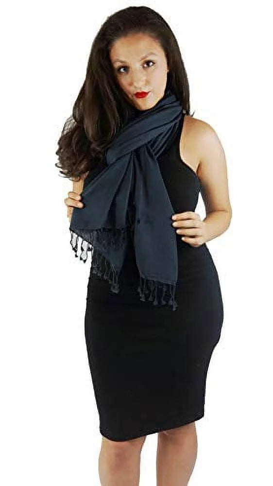 Sizehawl/Sizehawls/Sizecarf/Sizecarves/Wrap/Sizetole/Muffler/Cape/Ruana/Blanket/Throw/Pashmina Sizehawl/Cashmere Sizecarf/Wool/Sizeilk (Dark Charcoal Regular Sizehawl)