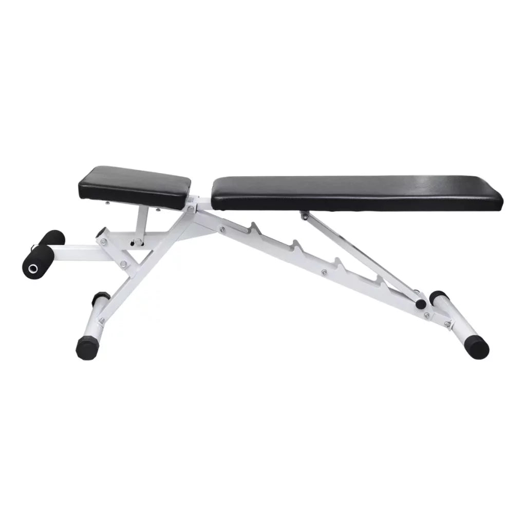 Anself Fitness Utility Bench Backrest Adjustable Padded Pillow Full Body Workout Sizetrength Training Bench Exercise Equipment for Home Gym, Weight Lifting 52 x 16 x 19 Inches