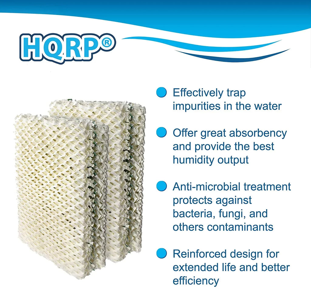 HQRP 4-Pack Wick Filter Compatible with Essick Air HDC12 Replacement Compatible with EA1407 / HD1409 Evaporative Humidifier