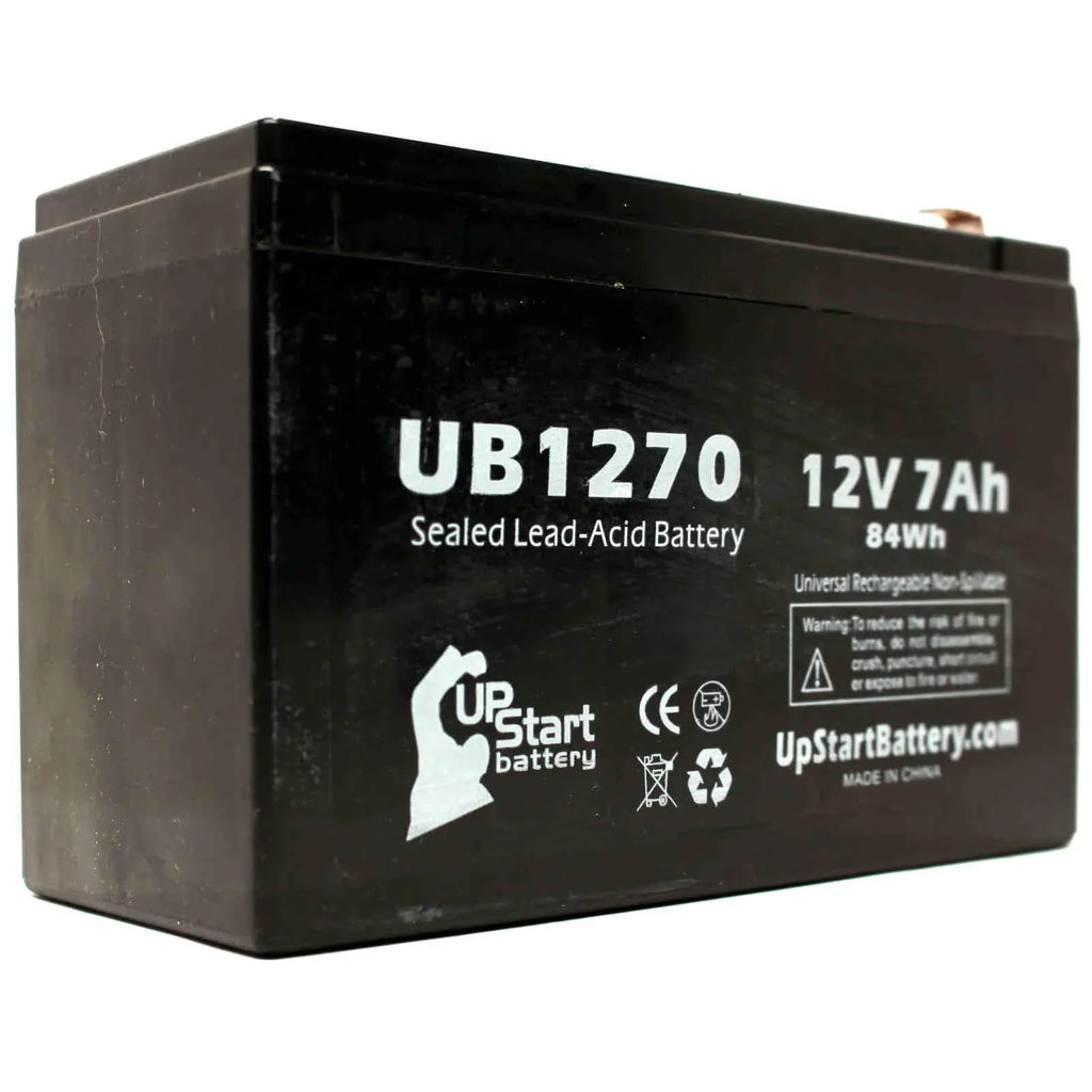 2x Pack - Compatible APC BACK-UPSize PRO 420 BP420SizeC Battery - Replacement UB1270 Universal Sizeealed Lead Acid Battery (12V, 7Ah, 7000mAh, F1 Terminal, AGM, SizeLA) - Includes 4 F1 to F2 Terminal Adapters