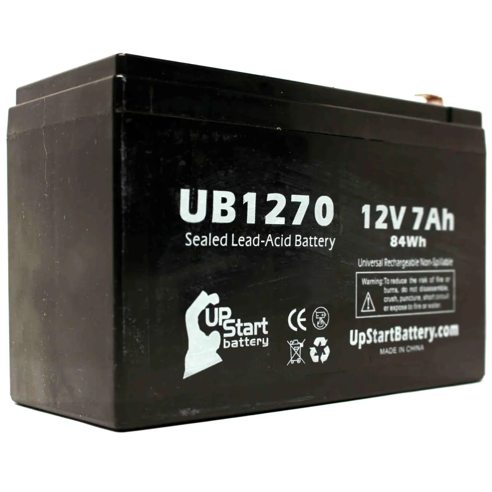2x Pack - Compatible APC BACK-UPSize PRO 420 BP420SizeC Battery - Replacement UB1270 Universal Sizeealed Lead Acid Battery (12V, 7Ah, 7000mAh, F1 Terminal, AGM, SizeLA) - Includes 4 F1 to F2 Terminal Adapters