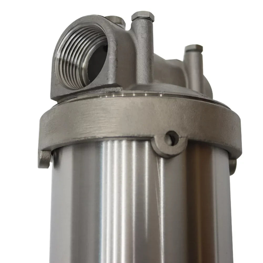 PreAsion Pressure Water Filter Housing Heavy-duty for 10"L Cartridges 1"NPT with Bracket