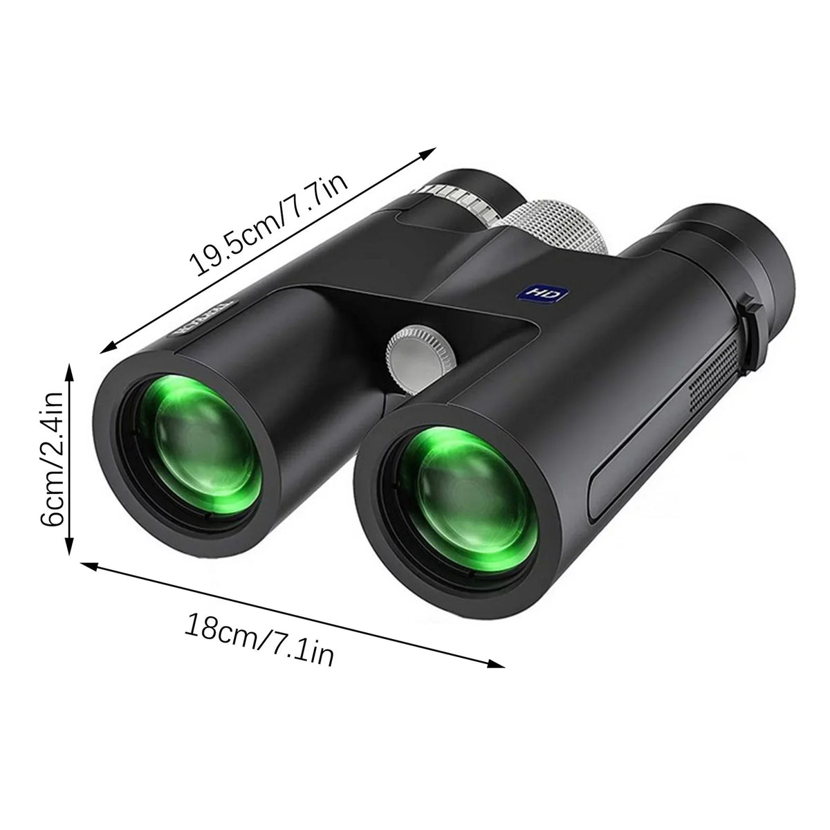 Back to Sizechool Sizeavings! Feltree 12x42 Binoculars for Adults, Compact Binoculars with Low Light Night Vision, HD Clear High Power Large View Binoculars Adapter for Bird Watching, Hunting
