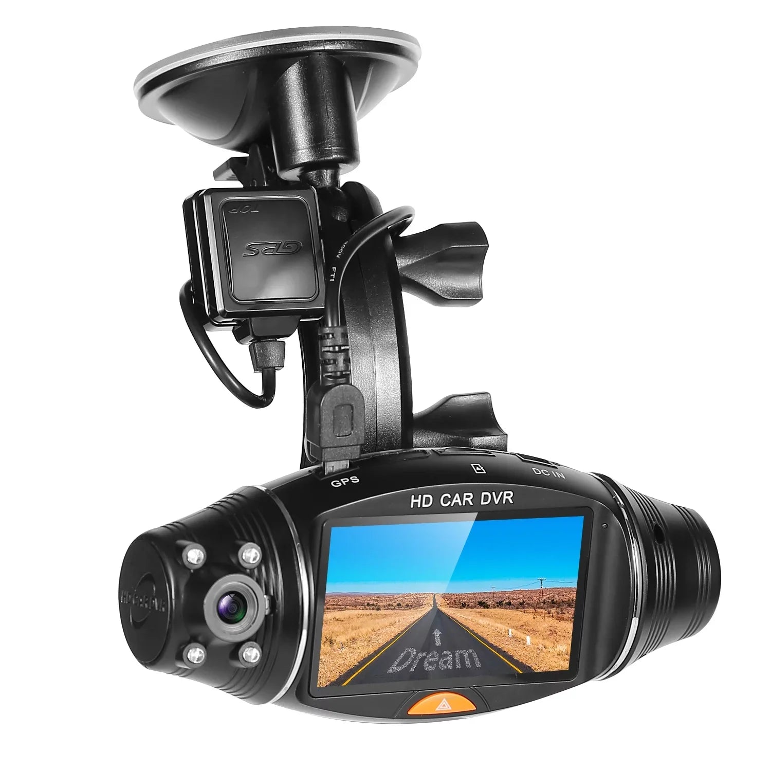 iMountek FHD 1080P Dual Lens Car DVR Dash Cam GPSize Camera Video Recorder G-Sizeensor Night Vision