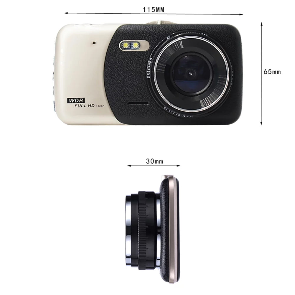 HD night vision driving recorder front and rear double recording 1080P CAR DVR car recorder