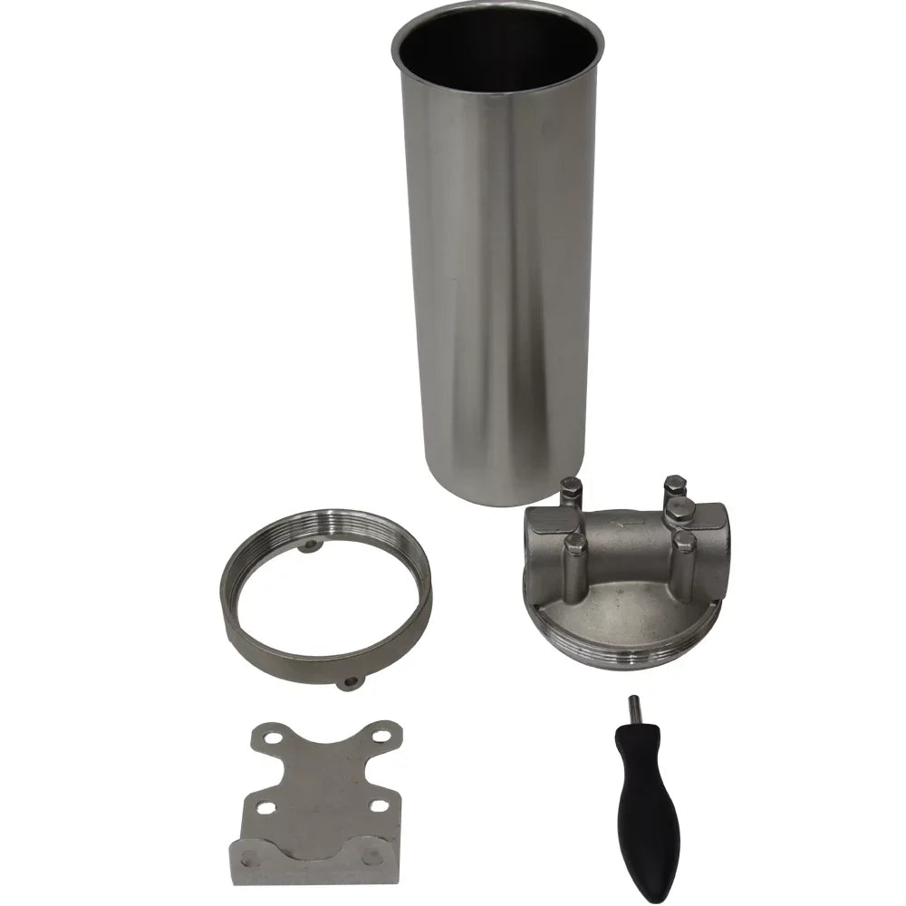 PreAsion Pressure Water Filter Housing Heavy-duty for 10"L Cartridges 1"NPT with Bracket
