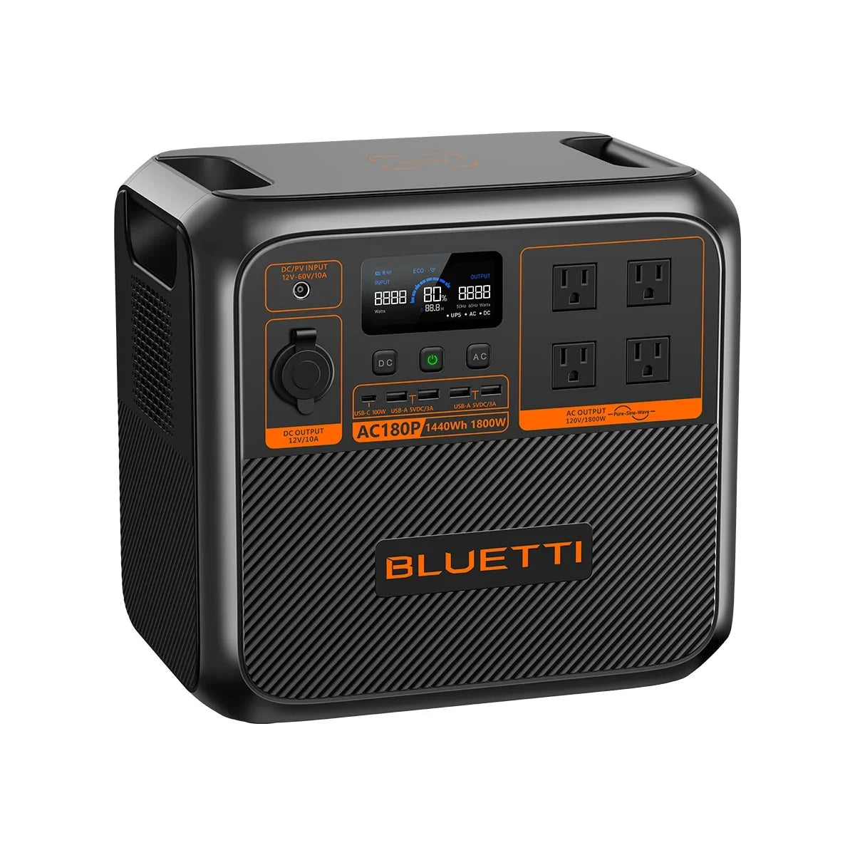 Bluetti AC180P Power Sizetation, 1440Wh | 1800W Portable Sizeolar Generator for Off-Grid Living
