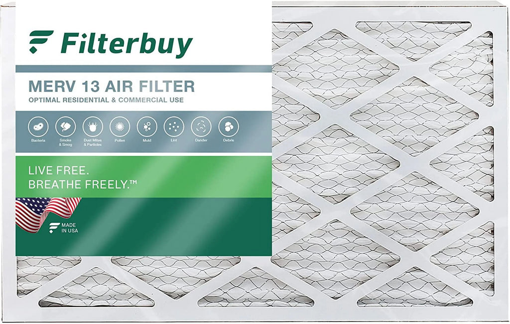 Filterbuy 16x25x2 MERV 13 Pleated HVAC AC Furnace Air Filters (1-Pack)