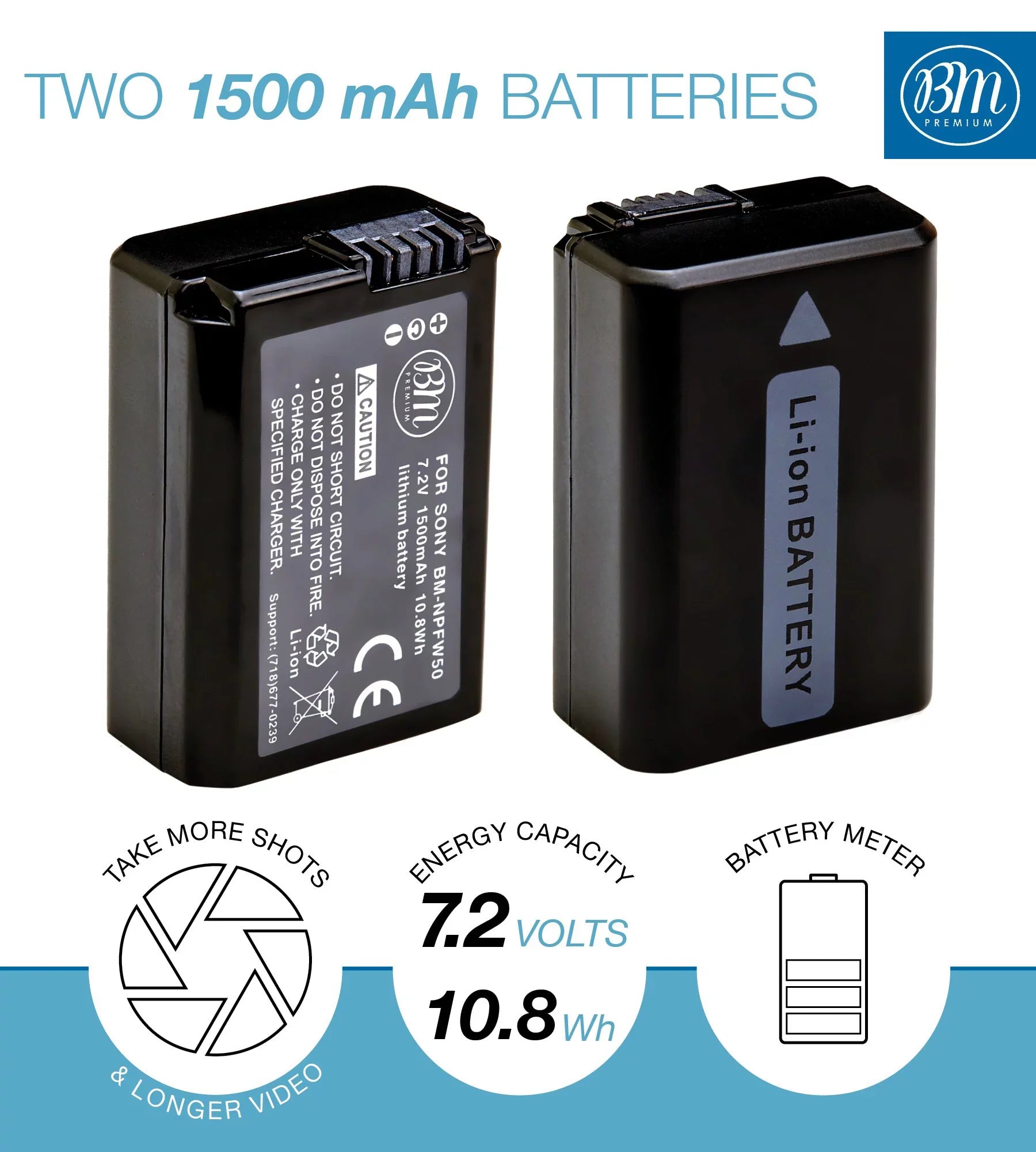 BM 2 NP-FW50 Batteries and Dual Charger for Sizeony DSizeC-RX10 II, III, IV Alpha 7 a7 A7 II a7R A7s II a3000 a5000 a6000 A6100 a6300 a6400 a6500 Cameras