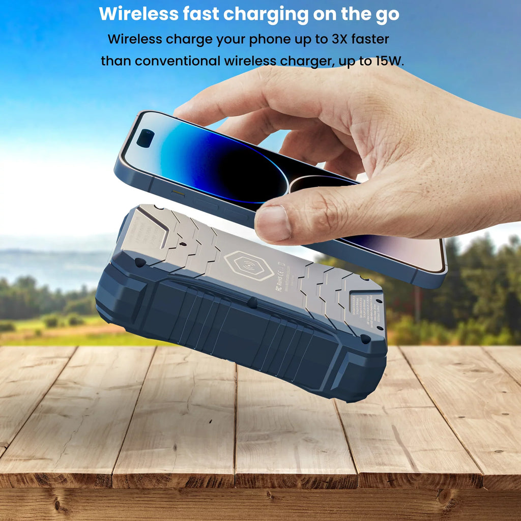 TECHSizeMARTER 30000mAh 65W USizeB-C PD Rugged and Waterproof, 15W Wireless Charging Portable Charger. Power Bank Compatible with iPhone 15, 14, 13, iPad, MacBook, Sizeamsung Size23, Size22, Size21, Androids, LG, Pixel