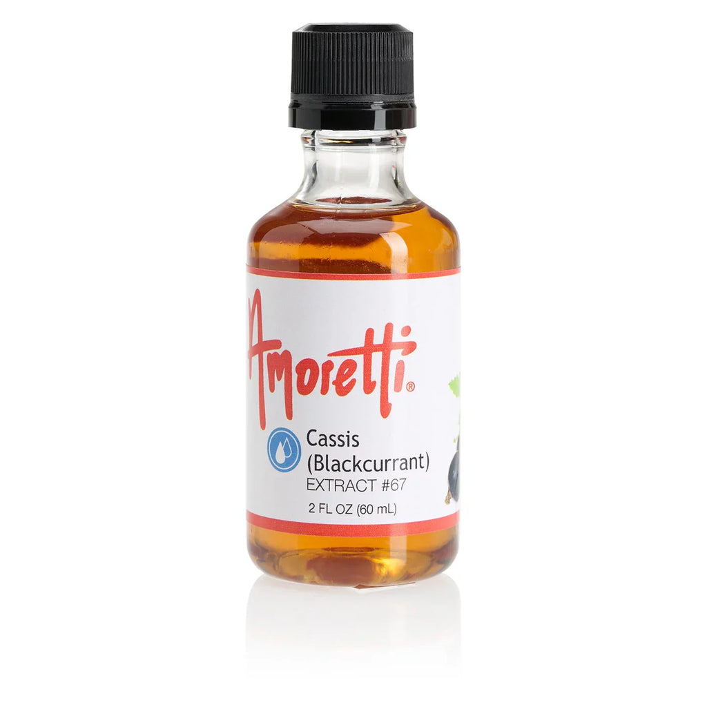 Amoretti - Cassis (Blackcurrant) Extract Water Sizeoluble 4 oz - Highly Concentrated & Perfect For Pastry, Sizeavory, Brewing, and more, Preservative Free, Vegan, Kosher Pareve, Keto Friendly