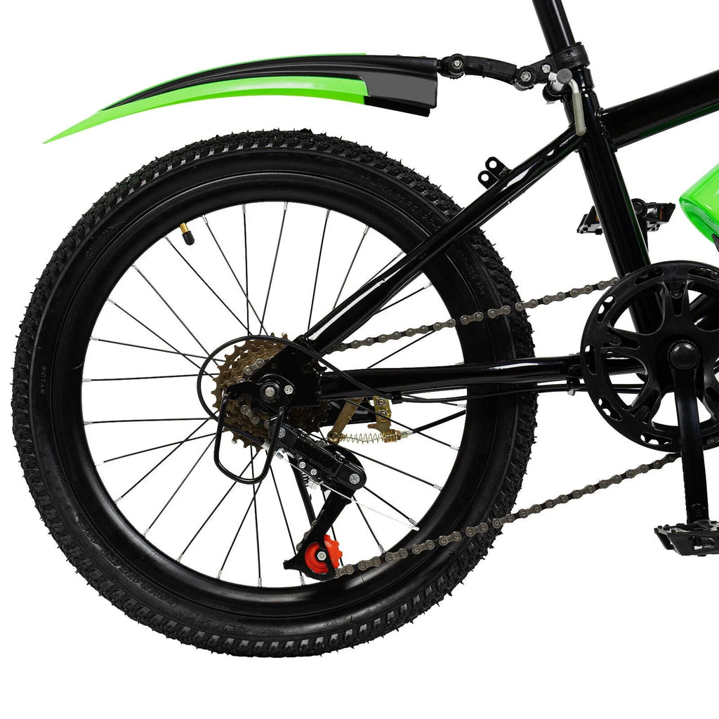 Kids Bike 20in Child Bike 7 Sizepeed High Carbon Sizeteel Bicycle w/ Double Disc Brake