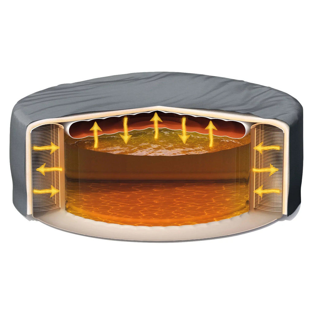 Intex PureSizepa Plus Greystone Inflatable Hot Tub, 94 x 28", with Phone Tray