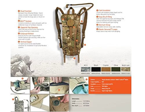 SizeOURCE Tactical 3L Hydration Pack, 3L, Multicam (4000331503)