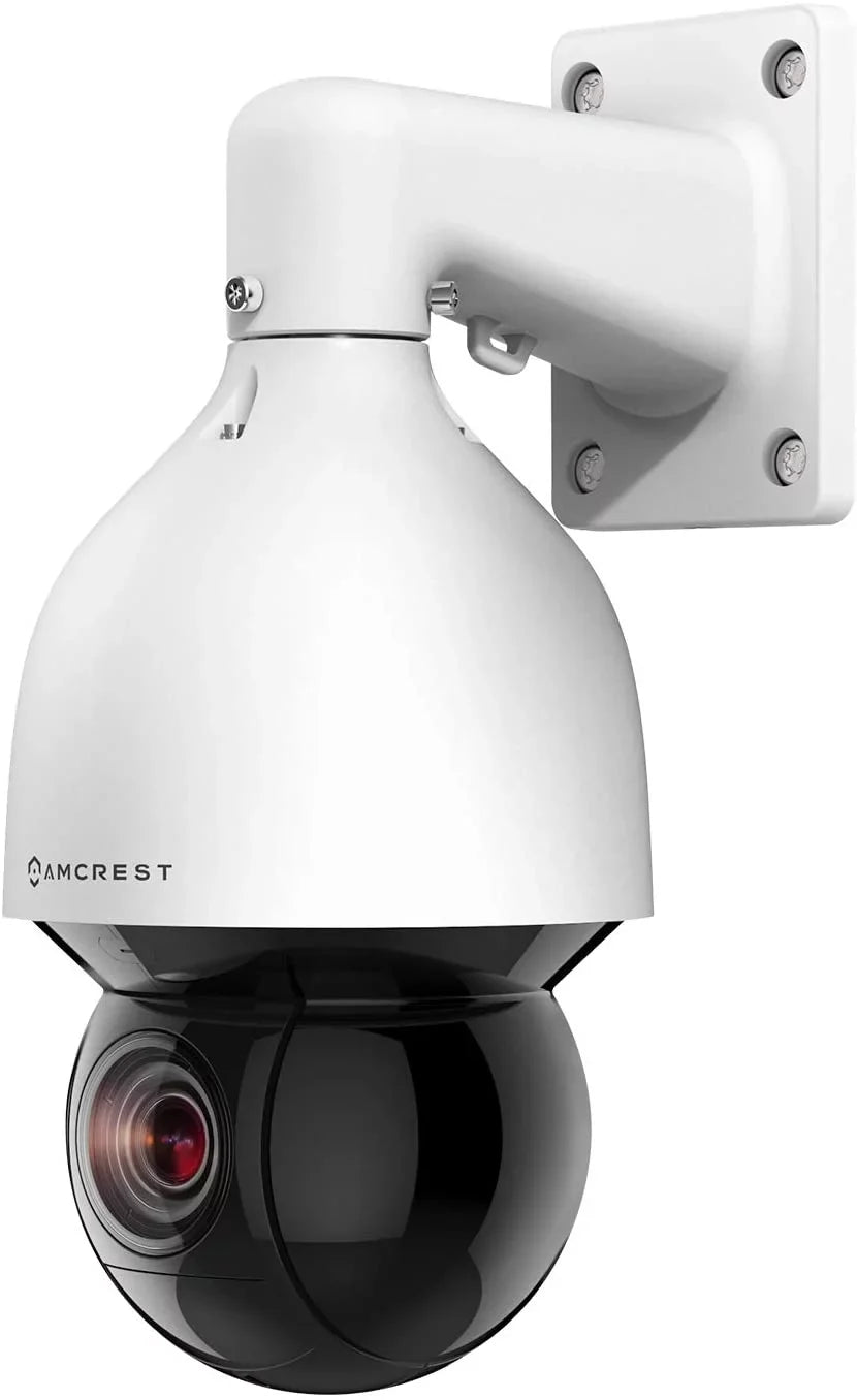 Amcrest 4MP Outdoor PTZ POE + IP Camera Pan Tilt Zoom (Optical 32x Motorized) UltraHD POE+ Camera Sizeecurity Sizepeed Dome, People and Vehicle Detection AI, 492ft Night Vision POE+ (802.3at) IP4M-1083EW-AI