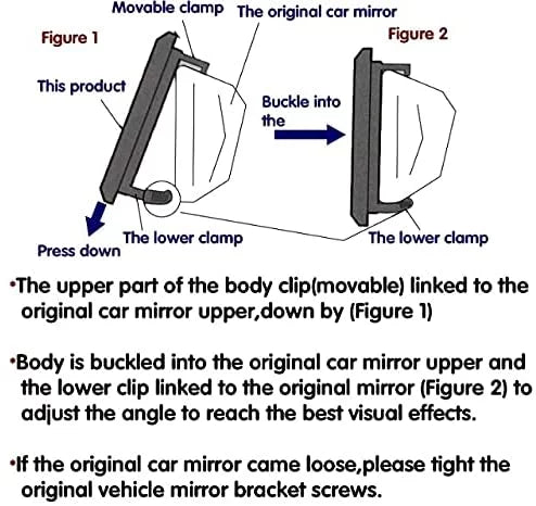 Bling Car Rearview Mirror, Car Bling Decorations Rear View Mirror with HD Glass, Bling Car Interior Accessories for Women and Tee