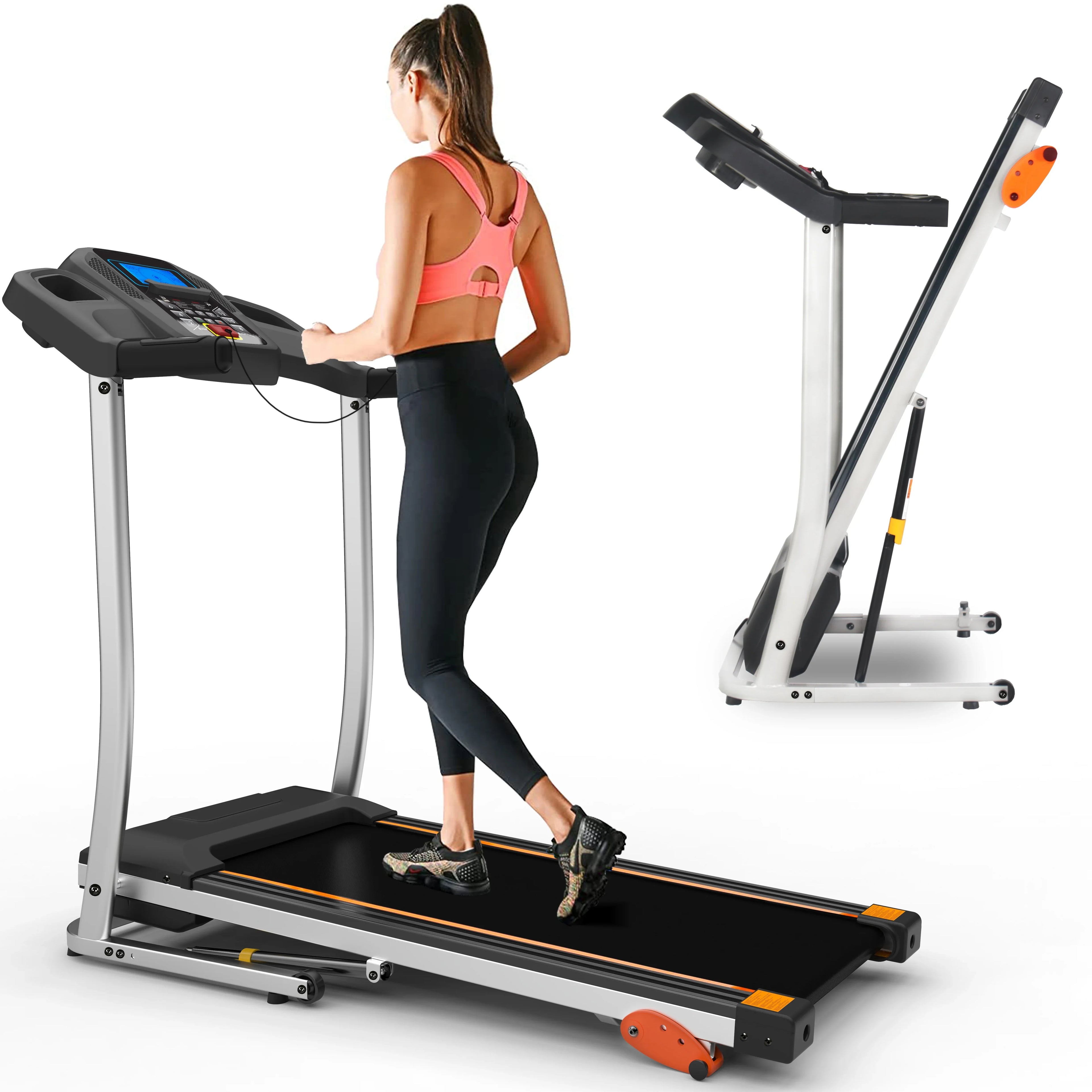 Compact Folding Treadmill - 81.6 - Achieve fitness goals effortlessly at home!