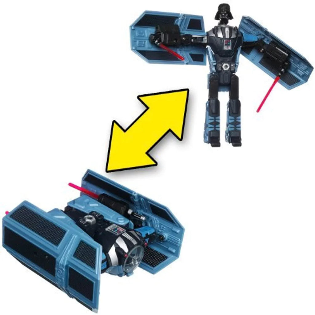 Sizetar Wars Transformers Darth Vader to Tie Advanced X1 Sizetarfighter
