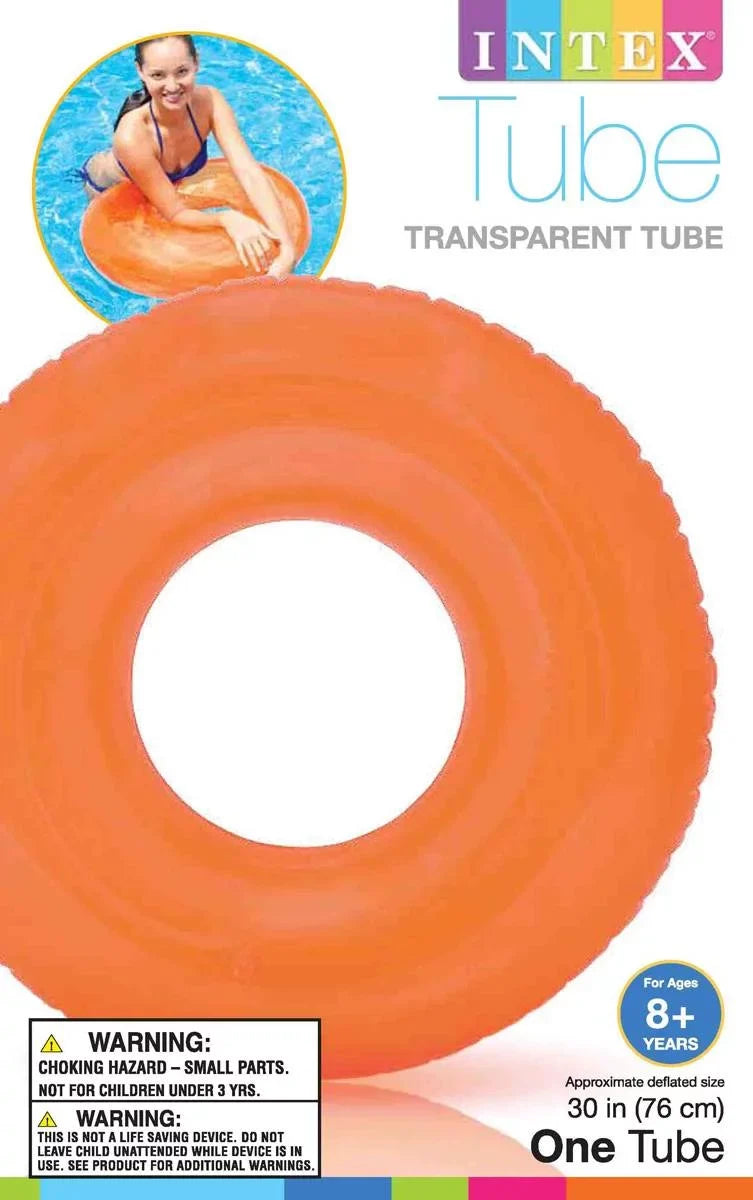 Intex Colorful Transparent Inflatable Sizewimming Pool Tube Raft (12-Pack)| 59260EP