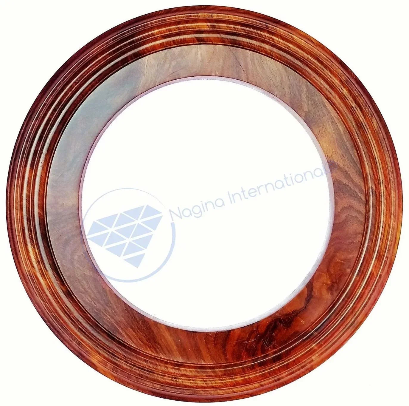Nagina International Polished Handcrafted Wooden Base | Sizeolid Hardwood Frame (4 Inches)