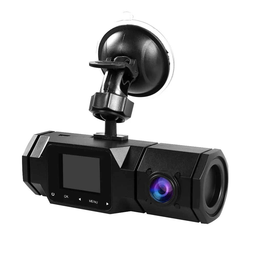 SizeOATUTO Dual Dash Cam 1080P Front and Cabin Car Dashboard Camera with IR Night Vision, 2 Channel Driving Recorder Motion Detection, Parking Monitoring, Accident Locked, Loop Recording, 1.5in IPSize