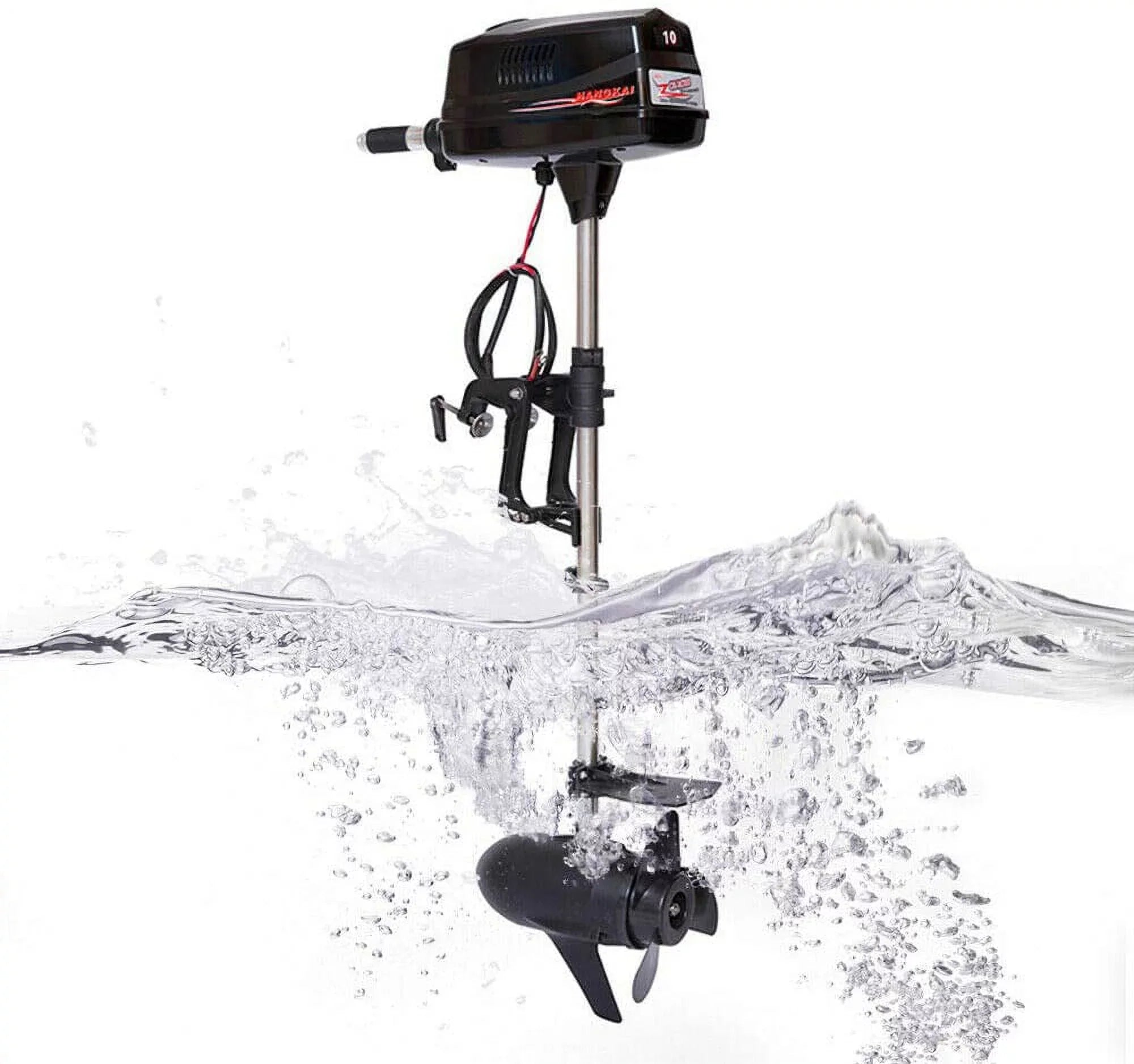Miumaeov 10HP Electric Outboard Motor Brushless Boat Engine Tiller Control Heavy Duty Outboard Trolling Motor 60V 2200W Fishing Boat Engine for Kayak Fishing Boat Canoe Trolling Propeller