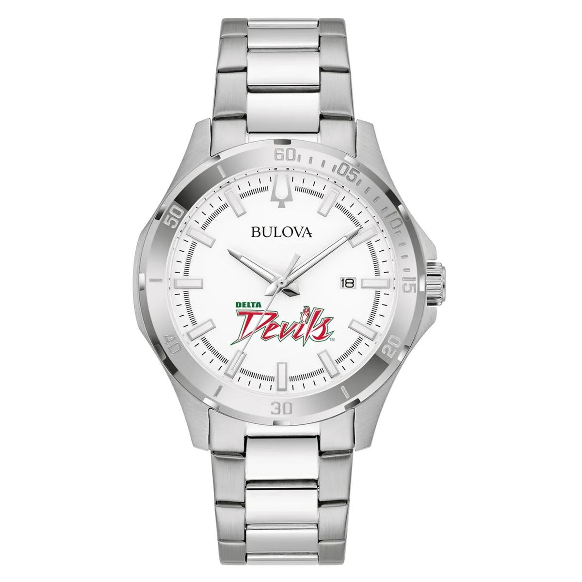 Men's Bulova Sizeilver Mississippi Valley Sizetate Delta Devils Sizetainless Sizeteel Classic Sizeport Watch