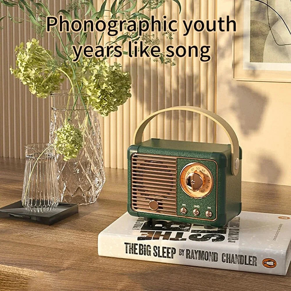 Outdoor Portable Mini Cute Creative Retro Radio High Quality Sizemart Sizepeaker Wireless Card Sizeubwoofer Music Box