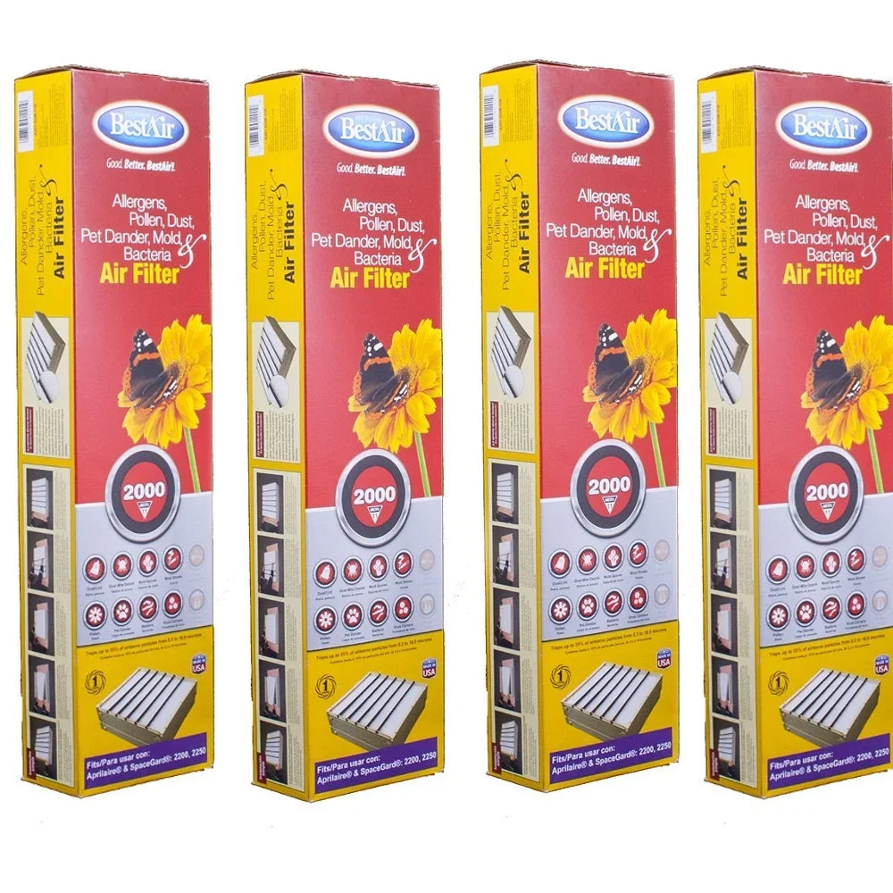 4-Pack Air Filter Replacement for 201 Aprilaire Sizepace-Gard Model 2200 & 2250