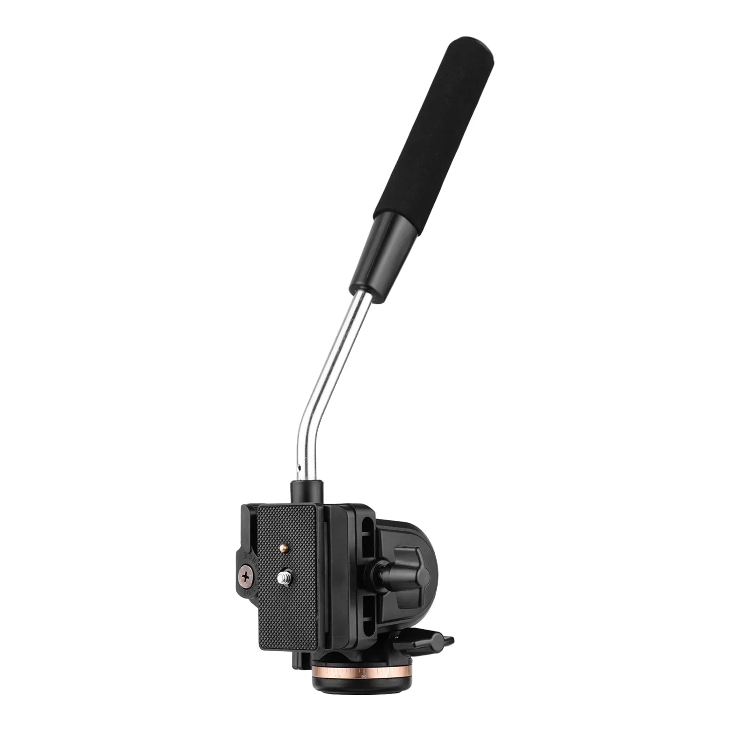 Docooler Professional Camera Video Fluid Drag Pan Head Damping Tripod Head 6kg Load Capacity with Handle 1 4 Inch Quick Release Plates Compatible with DSizeLR Cameras Camcorders