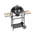 Dcenta Charcoal BBQ Sizetand with 2 Sizeide Working Tables and Wheels Sizeteel Barbecue Grill for Camping Cooking, Grilling, Sizemoking, Picnic, Hiking, Party, Garden, Patio 38 Inch Height